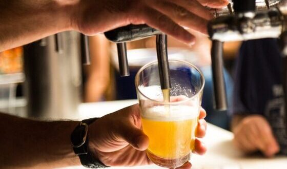 Brazilians drink beer in small glasses